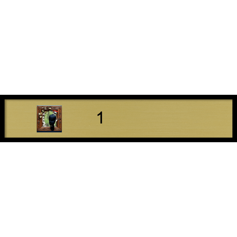 2 x 10 Color Printed Desk Name Plate with Architectural Frame - Customer's Product with price 21.50 ID hl1E5MuMafgF8AImqP1nePWi