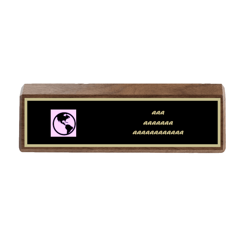 2 x 8 Engraved Walnut Desk Wedge - Customer's Product with price 24.00 ID QFQH9KaAsHEy35Ny8ktVdsku