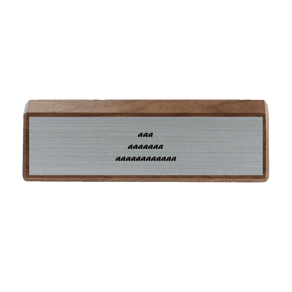 2 x 8 Engraved Walnut Desk Wedge - Customer's Product with price 23.00 ID OSVQHUiUkYOSiJuoOE7EnWNS