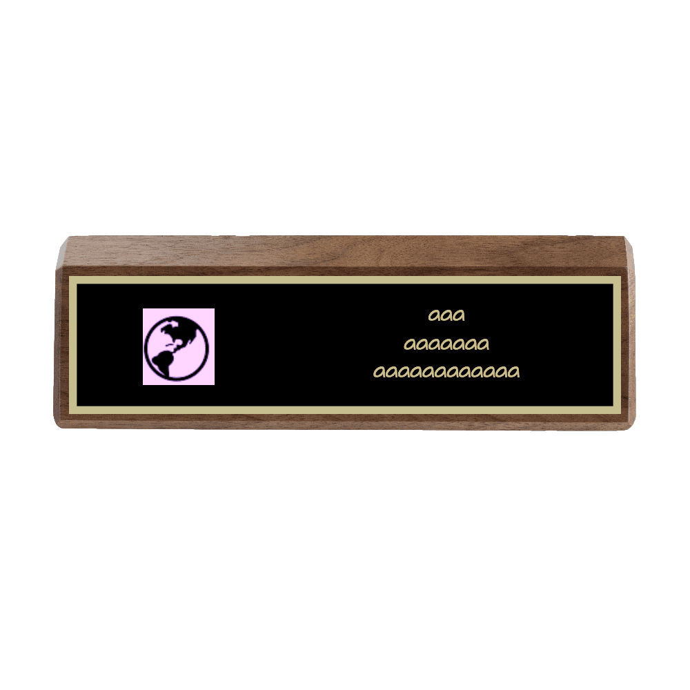 2 x 8 Engraved Walnut Desk Wedge - Customer's Product with price 25.00 ID MGlv-JbrydQjkUJ94uXvx52Z
