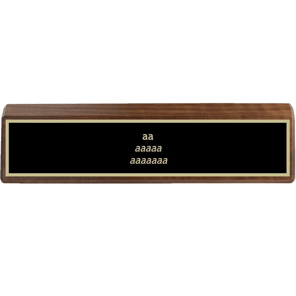 2 x 10 Engraved Walnut Desk Wedge - Customer's Product with price 25.00 ID B1goht6qR2-hVT-NL6ziP4H7