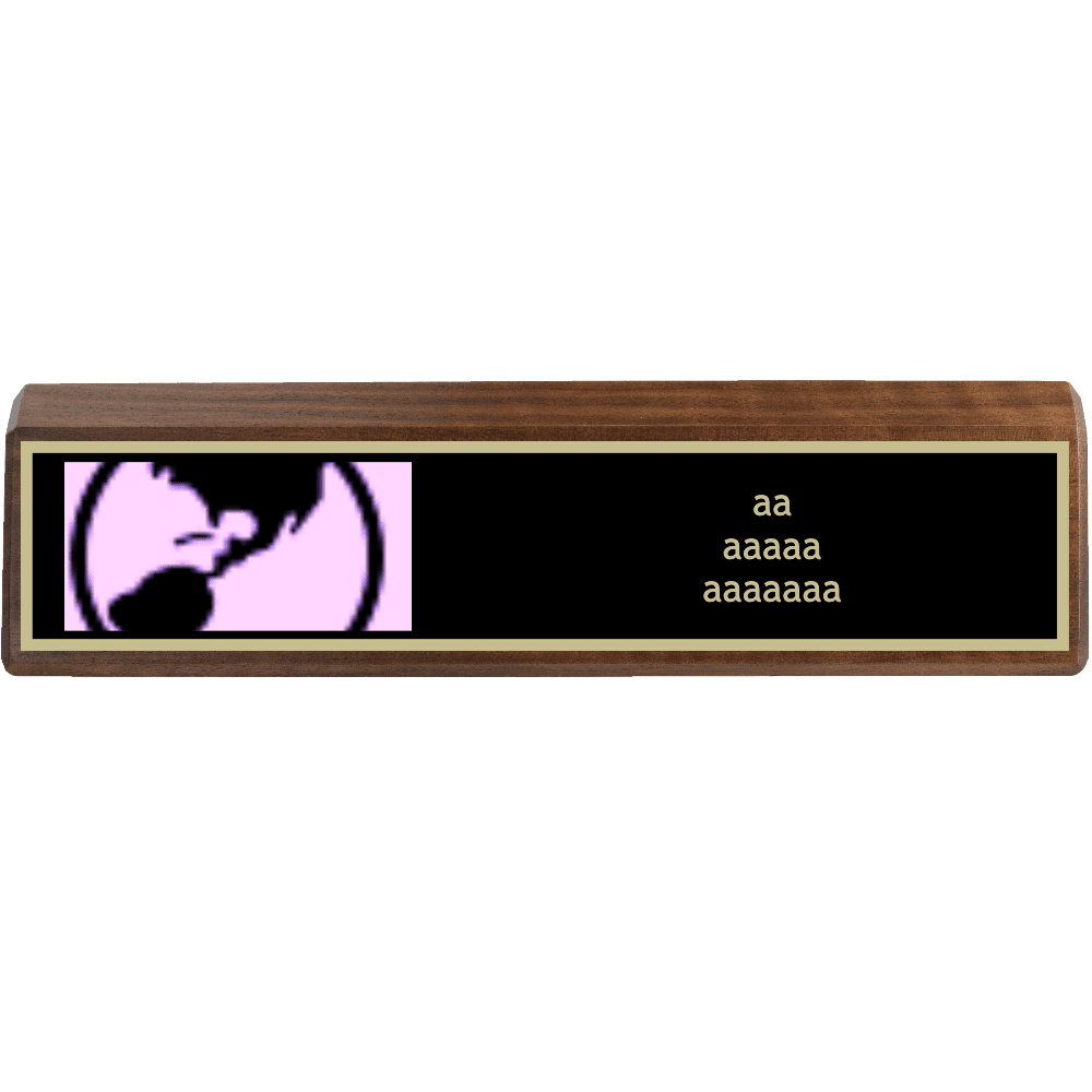 2 x 10 Engraved Walnut Desk Wedge - Customer's Product with price 26.00 ID G5N9_R0s1lWotTHNyGMyEhFQ