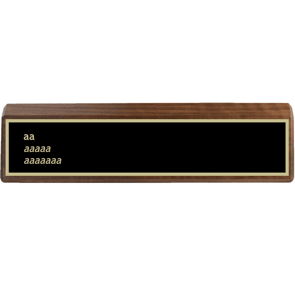 2 x 10 Engraved Walnut Desk Wedge - Customer's Product with price 25.00 ID dK5JEDJ6r-XUFrw4tQIcjyve