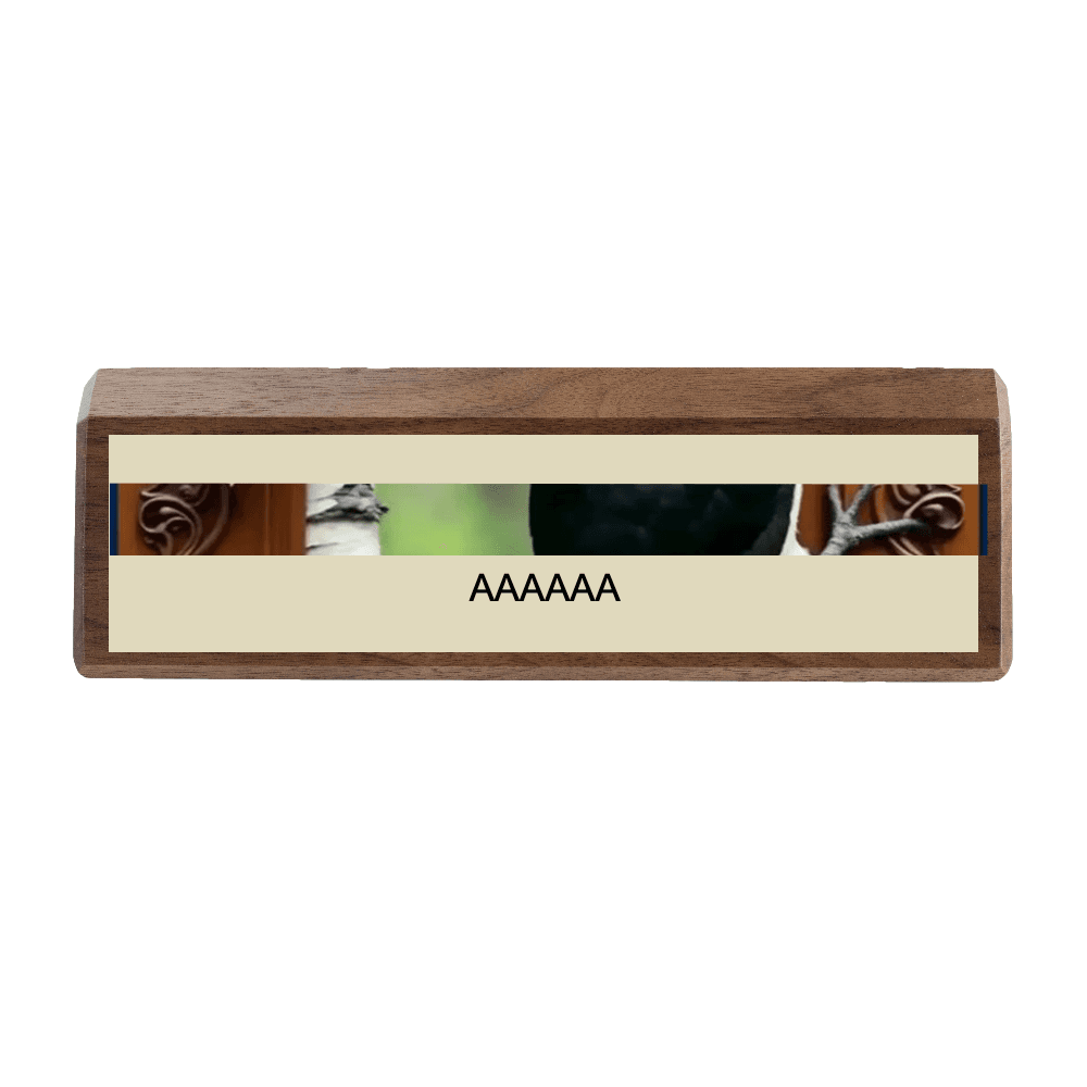 2 x 8 Color Printed Walnut Desk Wedge - Customer's Product with price 25.00 ID ufXnAnFz62B9gnBkpLkfo_de