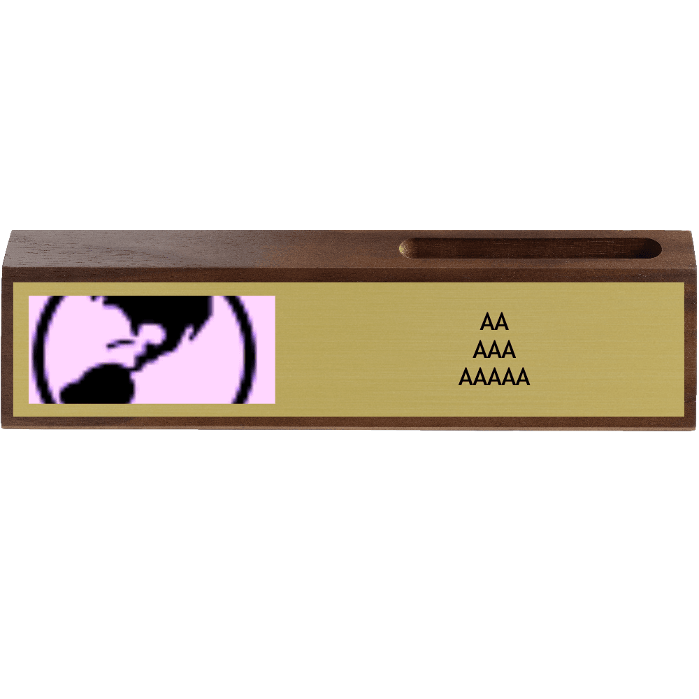 2 x 10 Engraved Walnut Desk Wedge with Business Card Holder - Customer's Product with price 30.00 ID AGQpUvyI-b-u3Pz-r-obqNvh