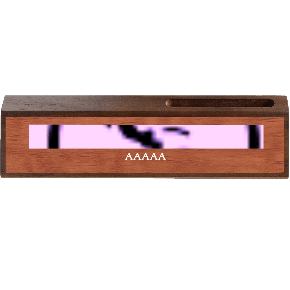 2 x 10 Engraved Walnut Desk Wedge with Business Card Holder - Customer's Product with price 30.00 ID 4Qx9MUgtGh6TrPWPyrWcbjYw