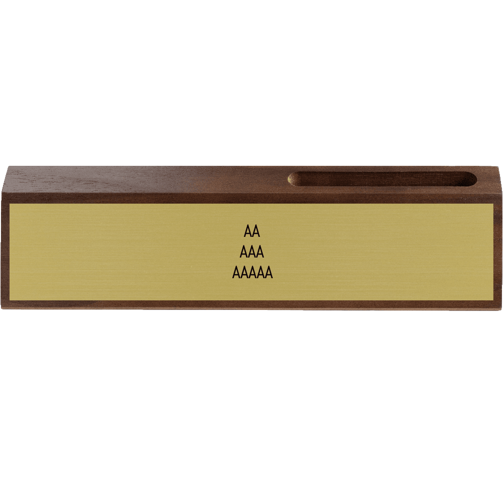 2 x 10 Engraved Walnut Desk Wedge with Business Card Holder - Customer's Product with price 29.00 ID eAv_xCCWoABCl74gKxMmtbGM
