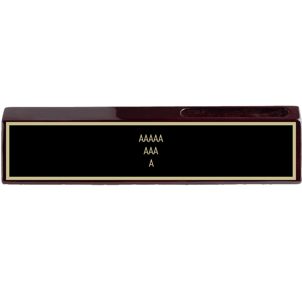 2 x 10 Engraved Rosewood Desk Wedge with Business Card Holder - Customer's Product with price 39.00 ID BviblOxJJRoK7Gpr7mseeNXu