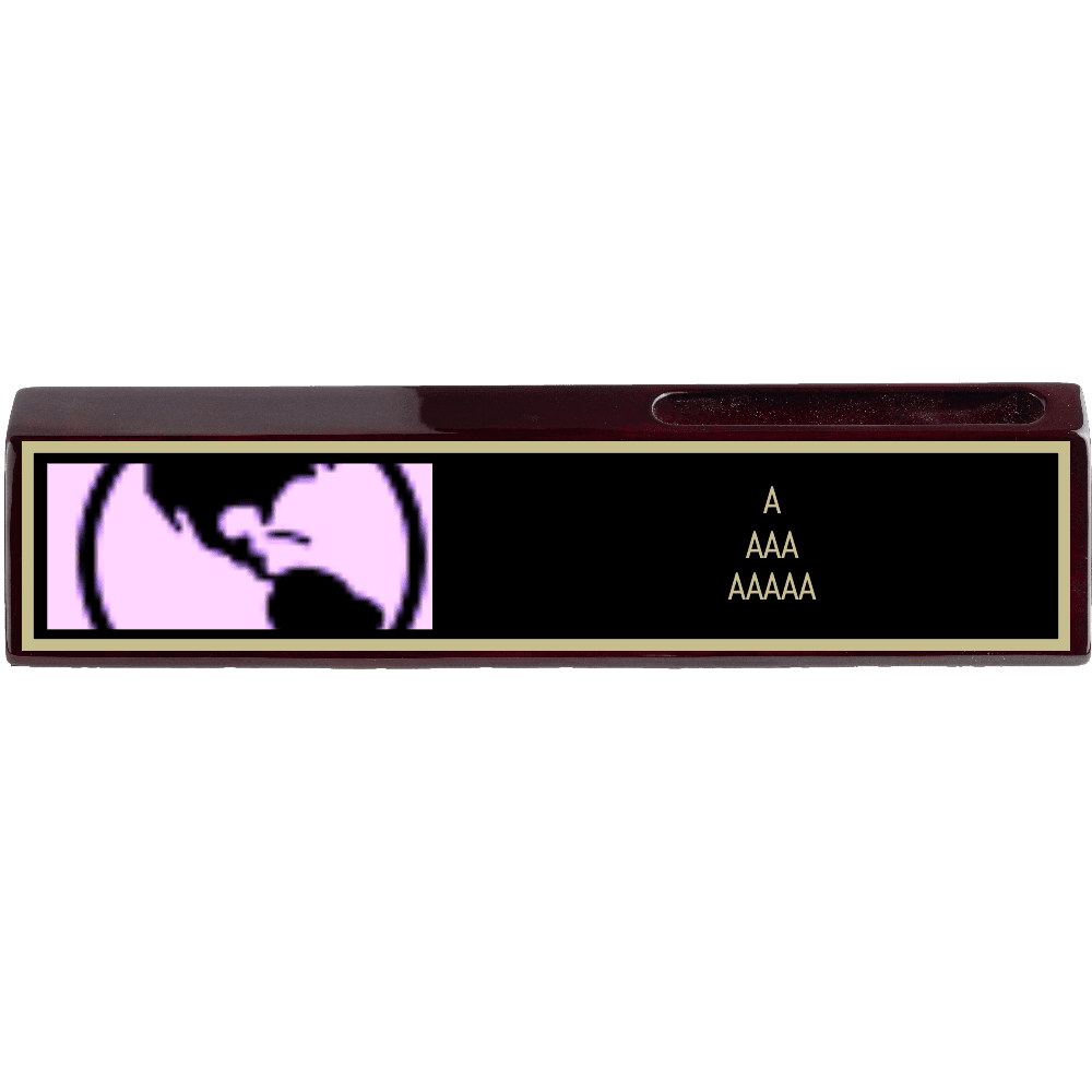 2 x 10 Engraved Rosewood Desk Wedge with Business Card Holder - Customer's Product with price 41.00 ID 1eOwMssYioU1mgLfdPKLantE
