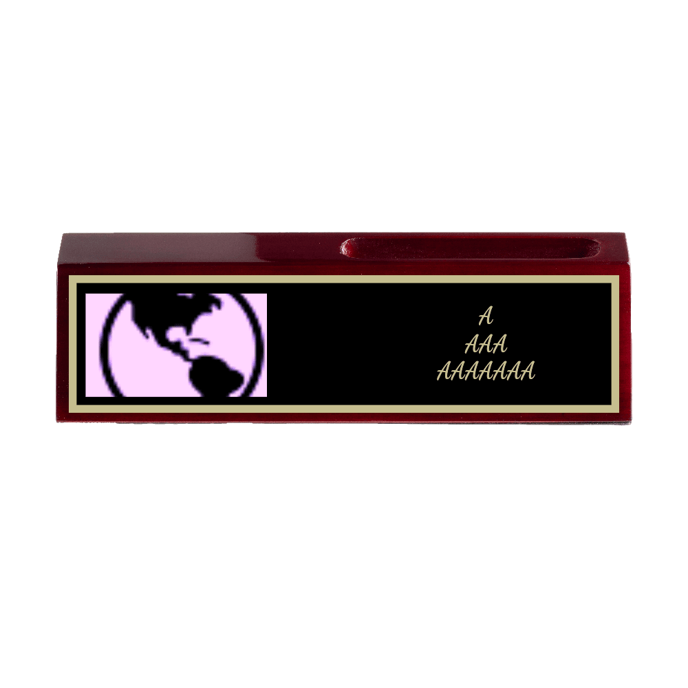 2 x 8 Engraved Rosewood Desk Wedge with Business Card Holder - Customer's Product with price 37.00 ID xktgOSrV9v2zZeloai_0Ie90
