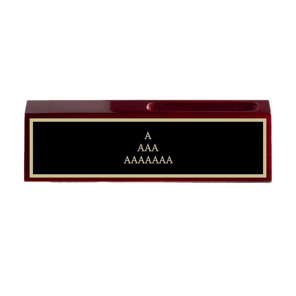 2 x 8 Engraved Rosewood Desk Wedge with Business Card Holder - Customer's Product with price 35.00 ID fZA63Q5_MCcS14MR3HUjnGfL
