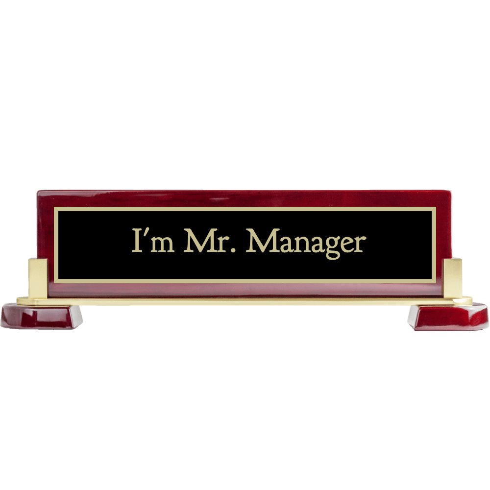 2 x 10 Rosewood Desk Name Bar - Customer's Product with price 54.00 ID _RP5GkREBwjfdp8B01uqtgFz