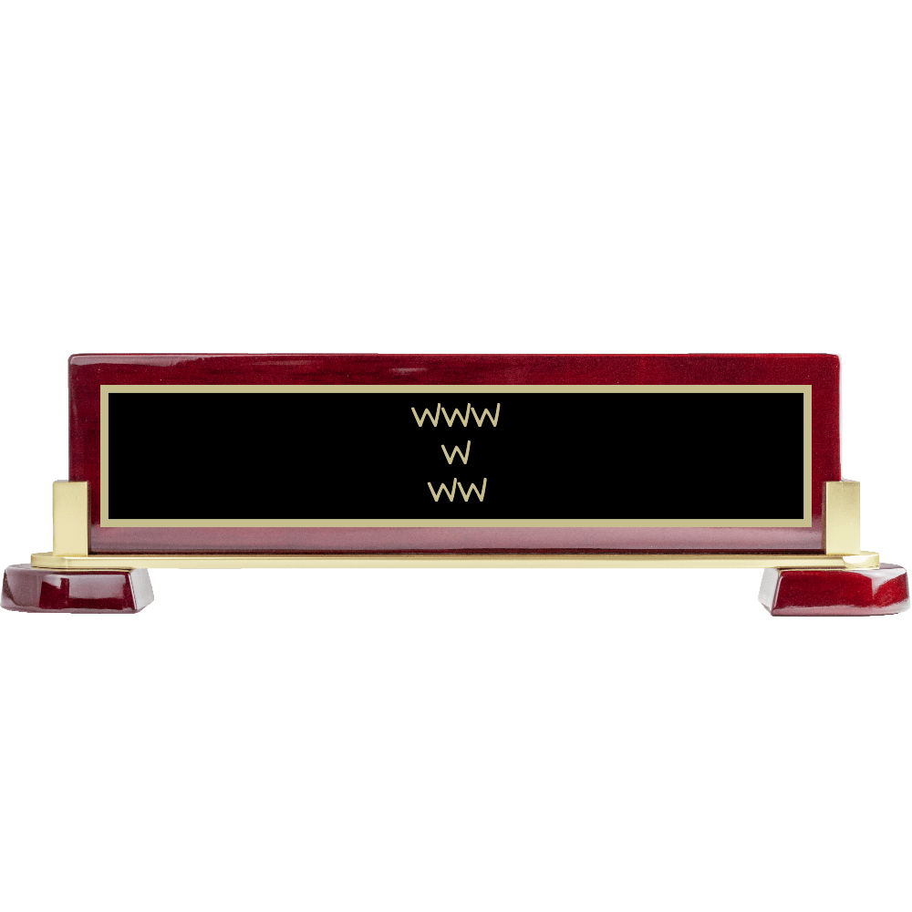 2 x 10 Rosewood Desk Name Bar - Customer's Product with price 53.00 ID VtPG6NDNkyhqAmRkC8Lweu0F