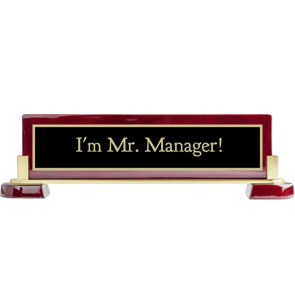 2 x 10 Rosewood Desk Name Bar - Customer's Product with price 54.00 ID BCj_pa70IFK_Z6rRrhvDzgK2