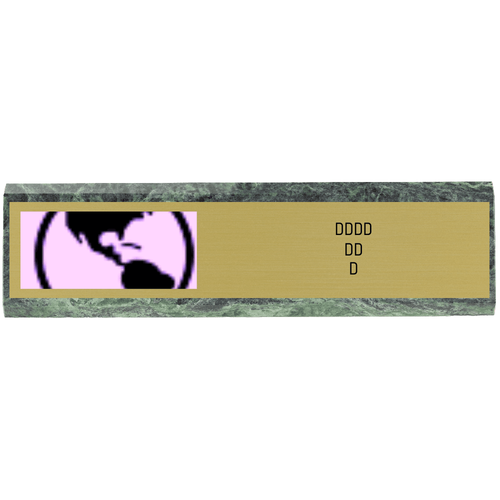 2 x 10 Green Marble Desk Wedge Name Plate - Customer's Product with price 55.00 ID pqZBqUgT2sGAZYJc8HVnN36m