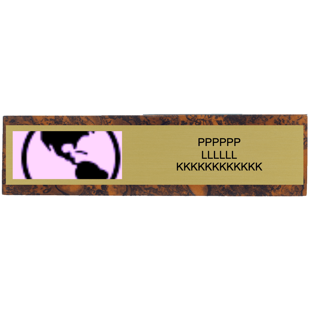 2 x 10 Brown Marble Desk Wedge Name Plate - Customer's Product with price 55.00 ID EnfrF74kXKrcPzznk134Li6E