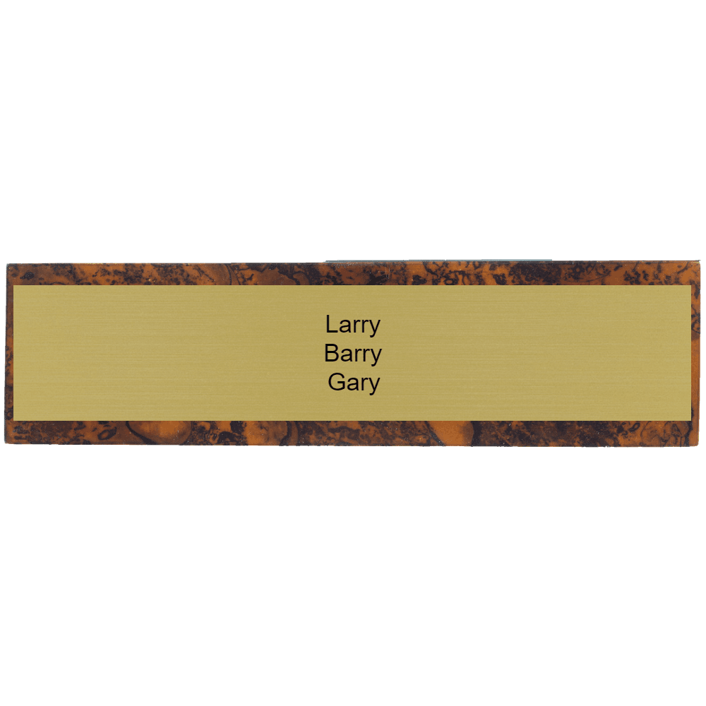 2 x 10 Brown Marble Desk Wedge Name Plate - Customer's Product with price 55.00 ID -q7uGauGBbwigCMeY_inINga