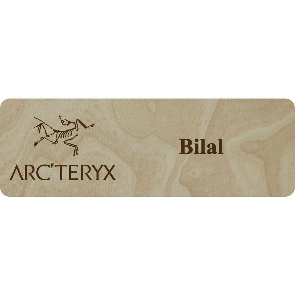Arc'teryx Name Tag - 1 Line - Customer's Product with price 6.25 ID OXJUokUJZzoqxaVy23w2nk2a