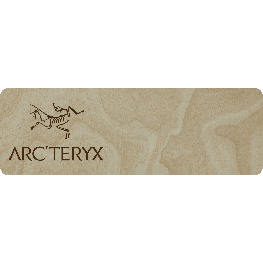 Arc'teryx Name Tag - 1 Line - Customer's Product with price 6.25 ID WosJKZeSrwmMtV7TqyqRYOKu
