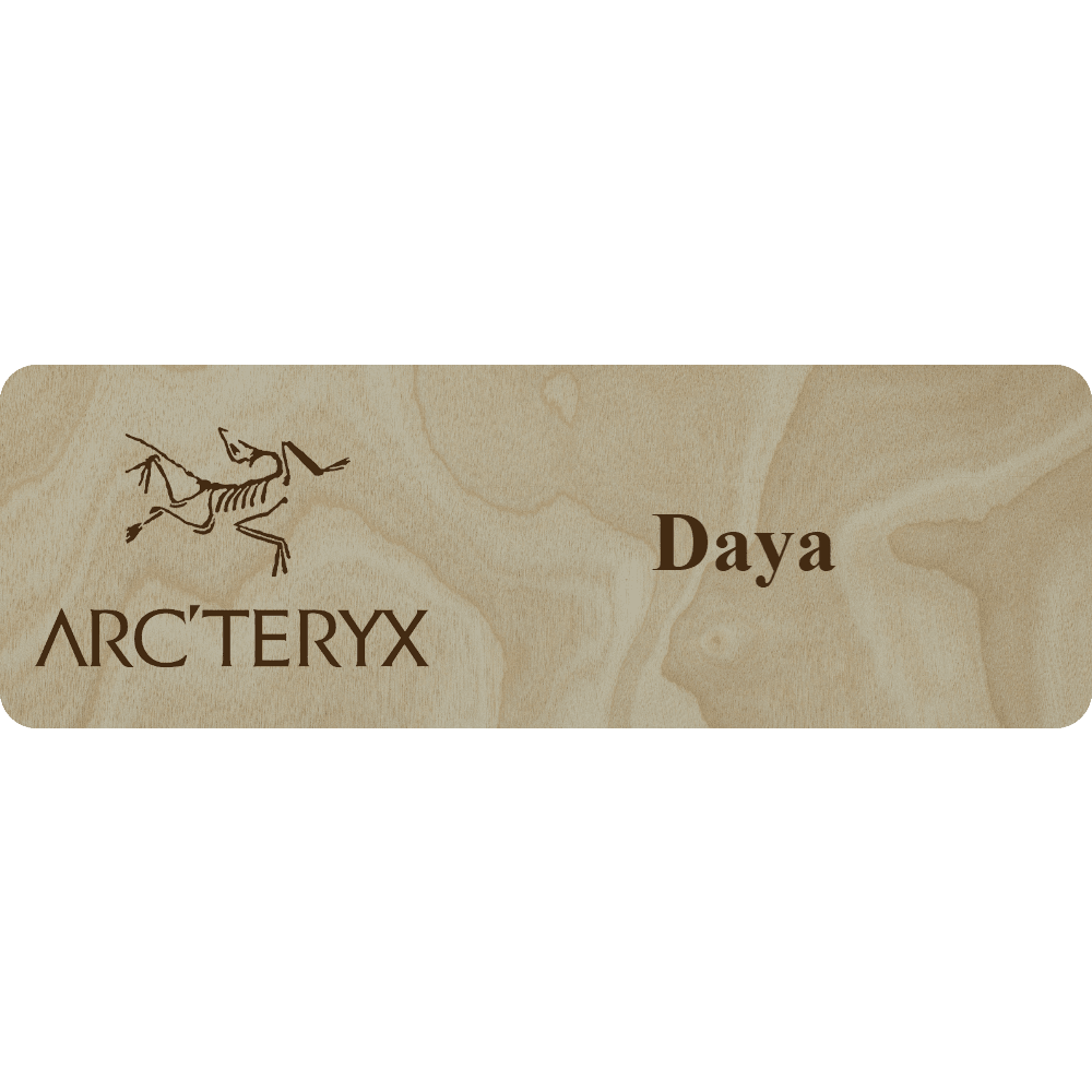 Arc'teryx Name Tag - 1 Line - Customer's Product with price 6.25 ID uu54JF2HI88g5dEGfc-2V2kf