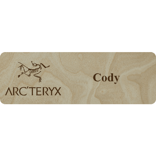 Arc'teryx Name Tag - 1 Line - Customer's Product with price 5.25 ID q3cSEImA15WVcUR2kaT9Q75D