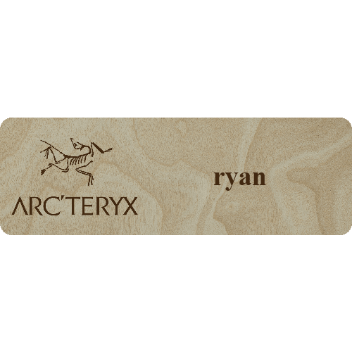 Arc'teryx Name Tag - 1 Line - Customer's Product with price 6.25 ID flO5ibWSGimZpFxwkV00qY84