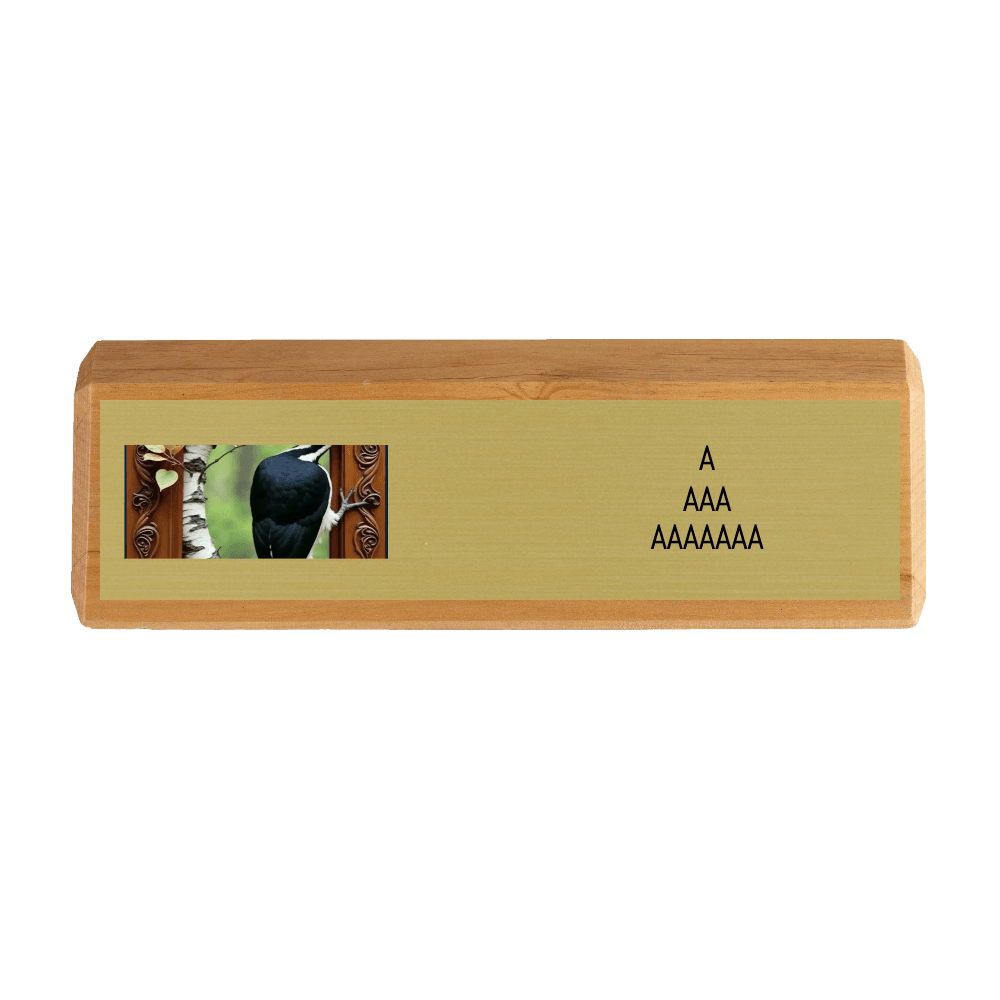 2 x 8 Color Printed Red Alder Desk Wedge - Customer's Product with price 25.00 ID JT4xhG_NJZHKy8SVuW_NF1Dk