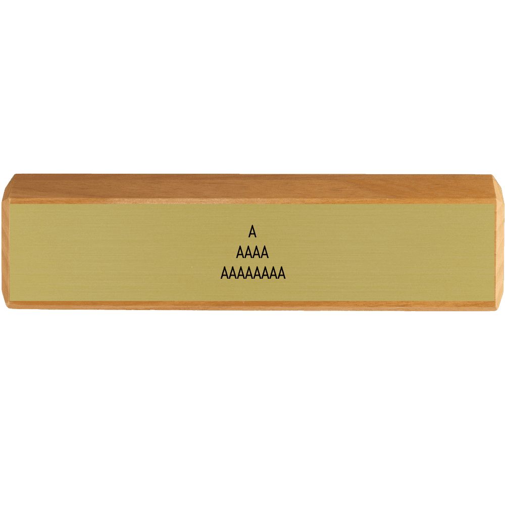2 x 10 Engraved Red Alder Desk Wedge - Customer's Product with price 25.00 ID S8mV6d7cMVUqluRKksH1pizH