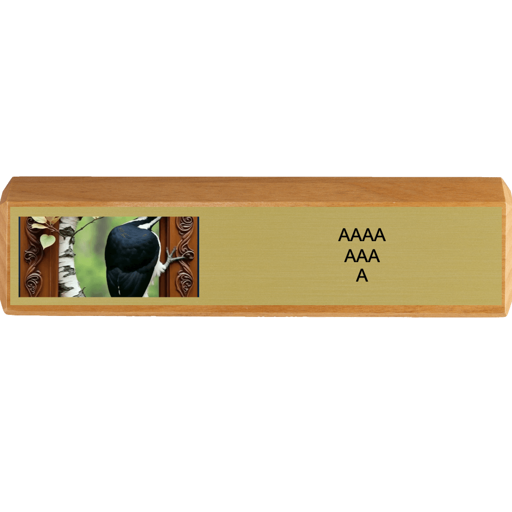 2 x 10 Color Printed Red Alder Desk Wedge - Customer's Product with price 27.00 ID SOiETrO1mha-vBarI2NRN090