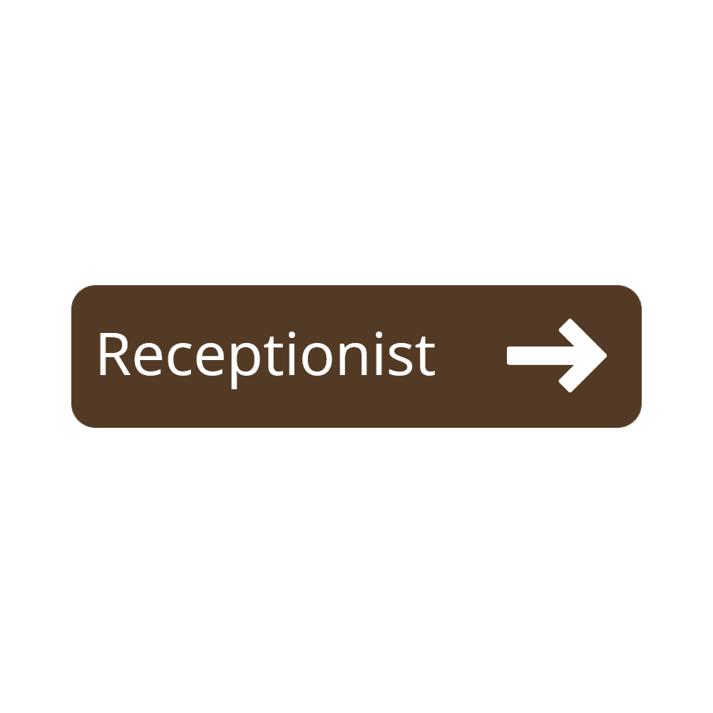 2 x 8 Directional Office Sign - Rounded Corners - Customer's Product with price 19.00 ID ezDEc5wtOEfE3Y_W7ax-S1W1