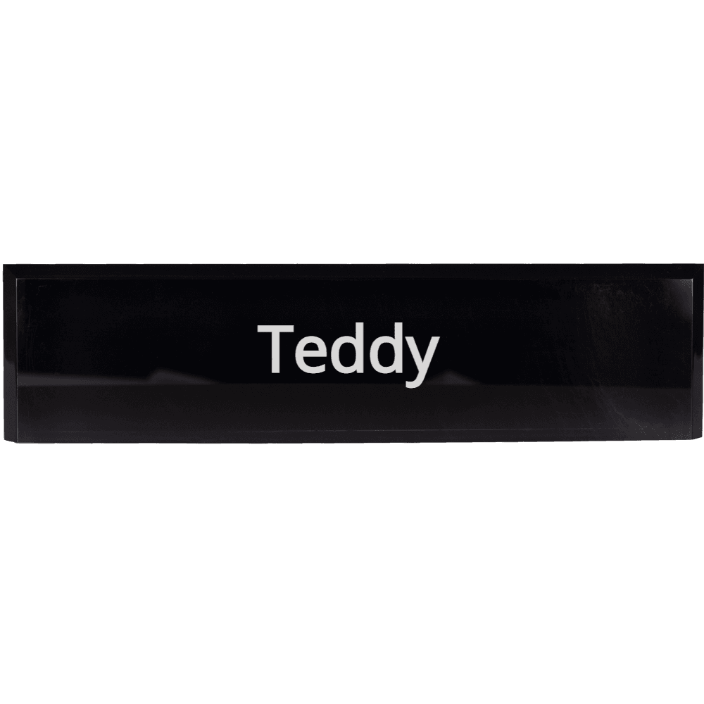 2 x 8 Black Backing Acrylic Name Bar
