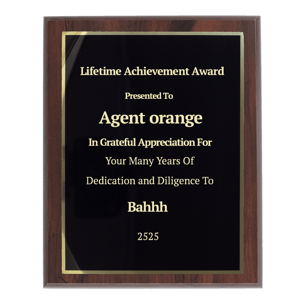 9"x12" Traditional Engraved Plaque - Customer's Product with price 39.99 ID WF3hQlgUvk3_jbkYx9wc-3Dv