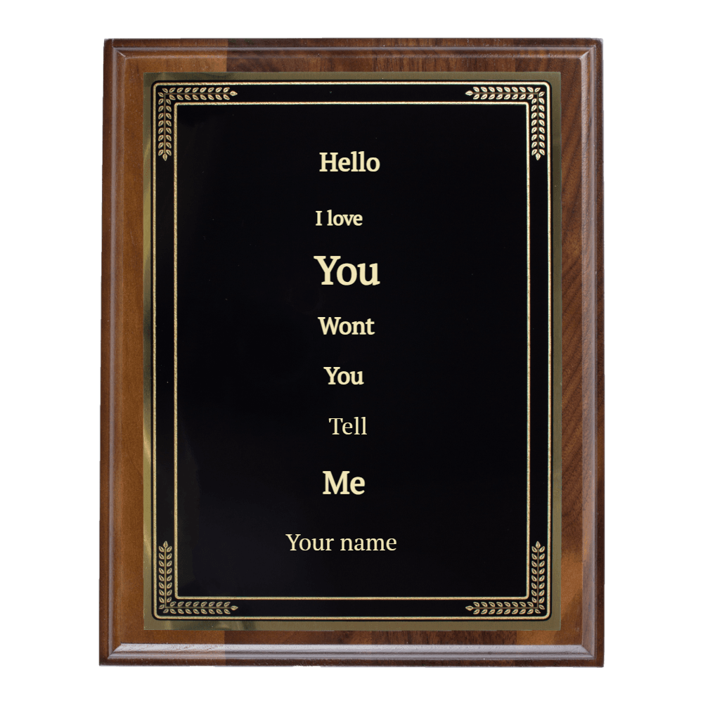 7"x9" Traditional Engraved Plaque - Customer's Product with price 64.99 ID WL7N2FnY4t-JT87RyrNQmCzh