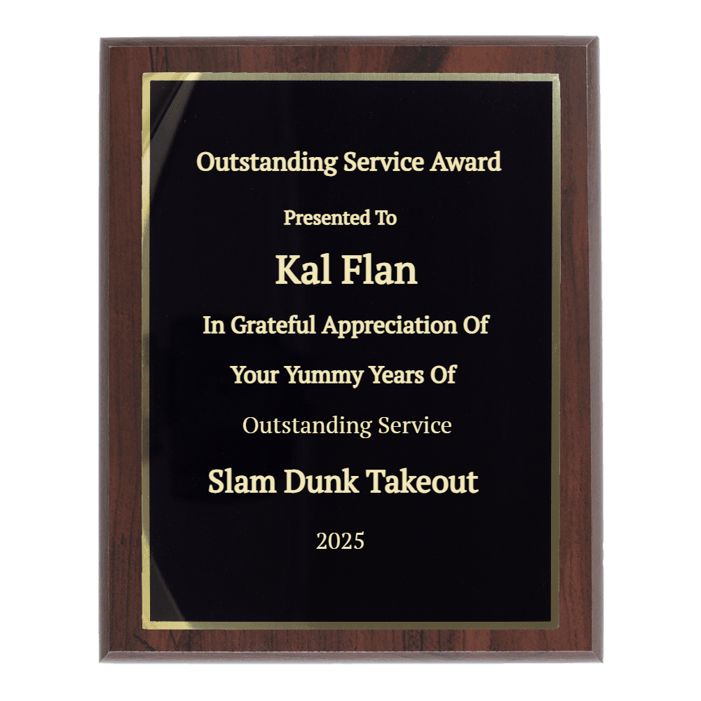 7"x9" Traditional Engraved Plaque - Customer's Product with price 29.99 ID A7rRQ6Rr0CyL7WrEi__MzBrX