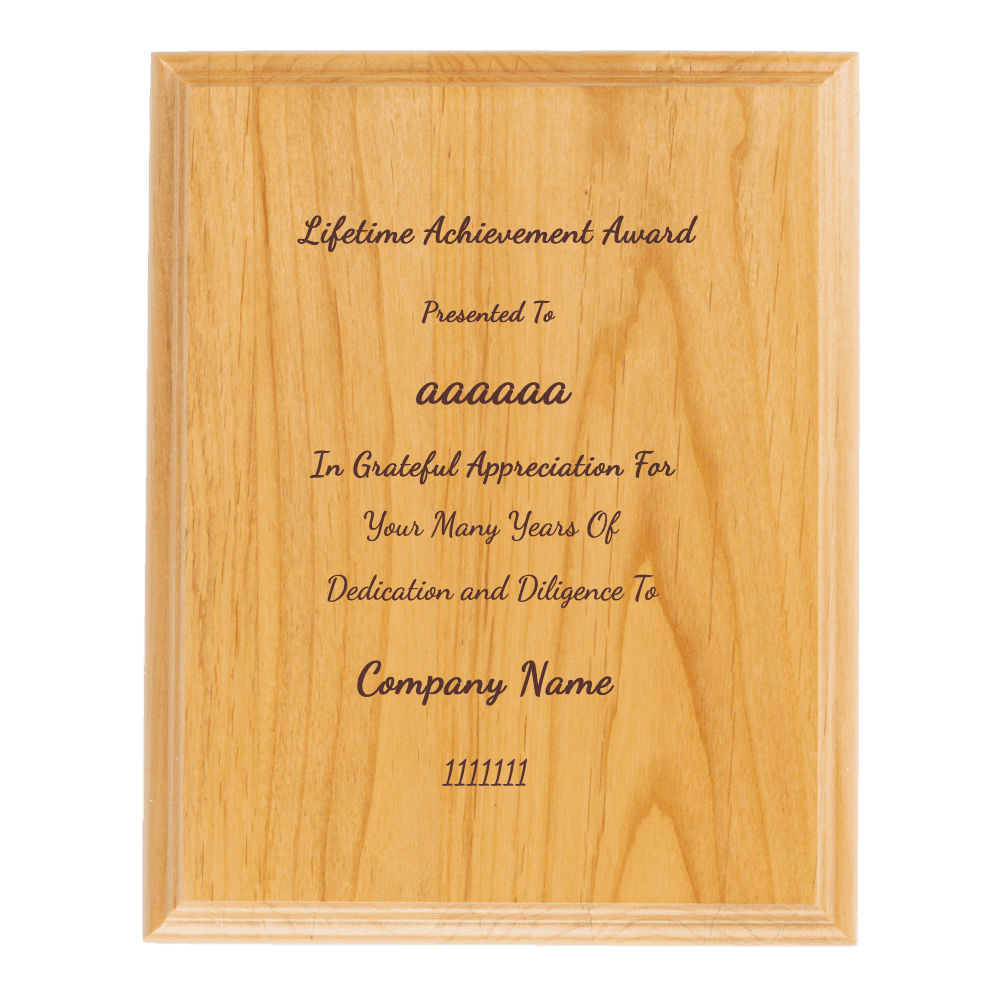 9"x12" Solid Wood Plaque - Customer's Product with price 39.99 ID 8Dtdvci6L5cVdq4aULS7Yh-Z