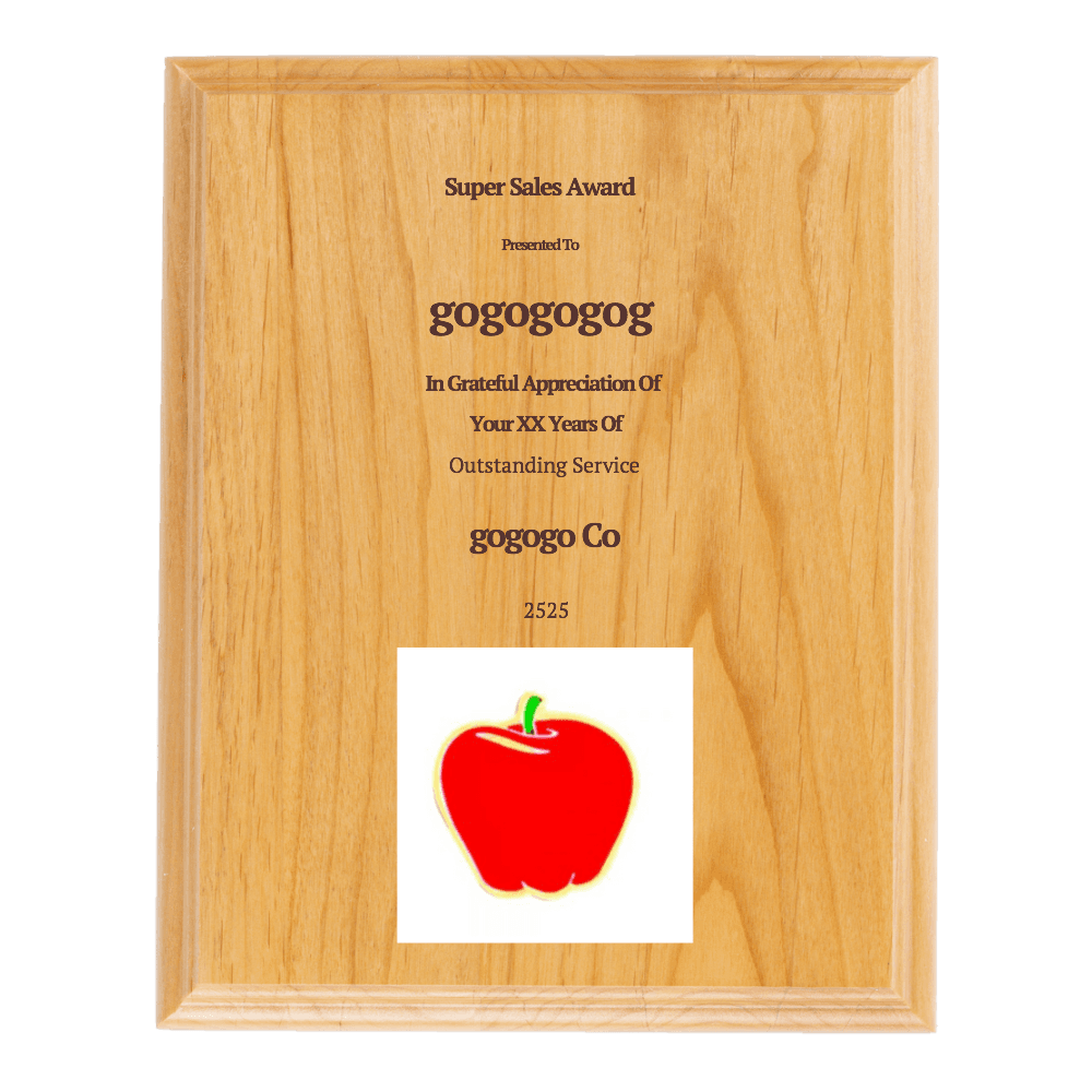 7"x9" Solid Wood Plaque - Customer's Product with price 29.99 ID IPkNwtGN48Y8lVpL50bxaaiE