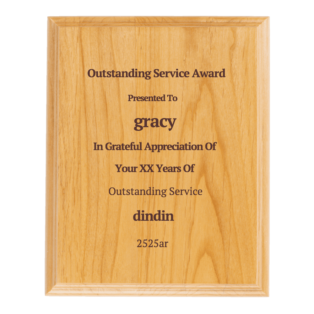7"x9" Solid Wood Plaque - Customer's Product with price 29.99 ID QcrrYXTwmgn7PW0VoE4iteiT
