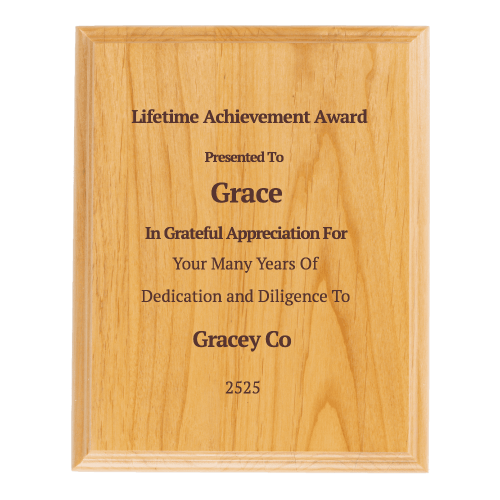 7"x9" Solid Wood Plaque - Customer's Product with price 29.99 ID 7rkySkvfgL9Ie_jBvkZYur0t