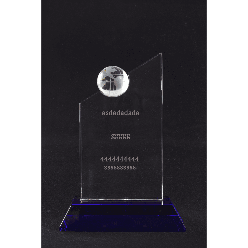 Crystal Peak Plaque with Globe(blue base) - Customer's Product with price 179.00 ID yFGoNeK03PuW2zI7SYAsS0bl