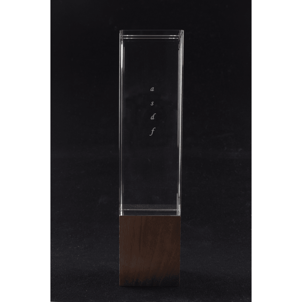 Crystal Column with Walnut Base - Customer's Product with price 119.00 ID 3cmz6_vQaoIhNVSami7llAMy