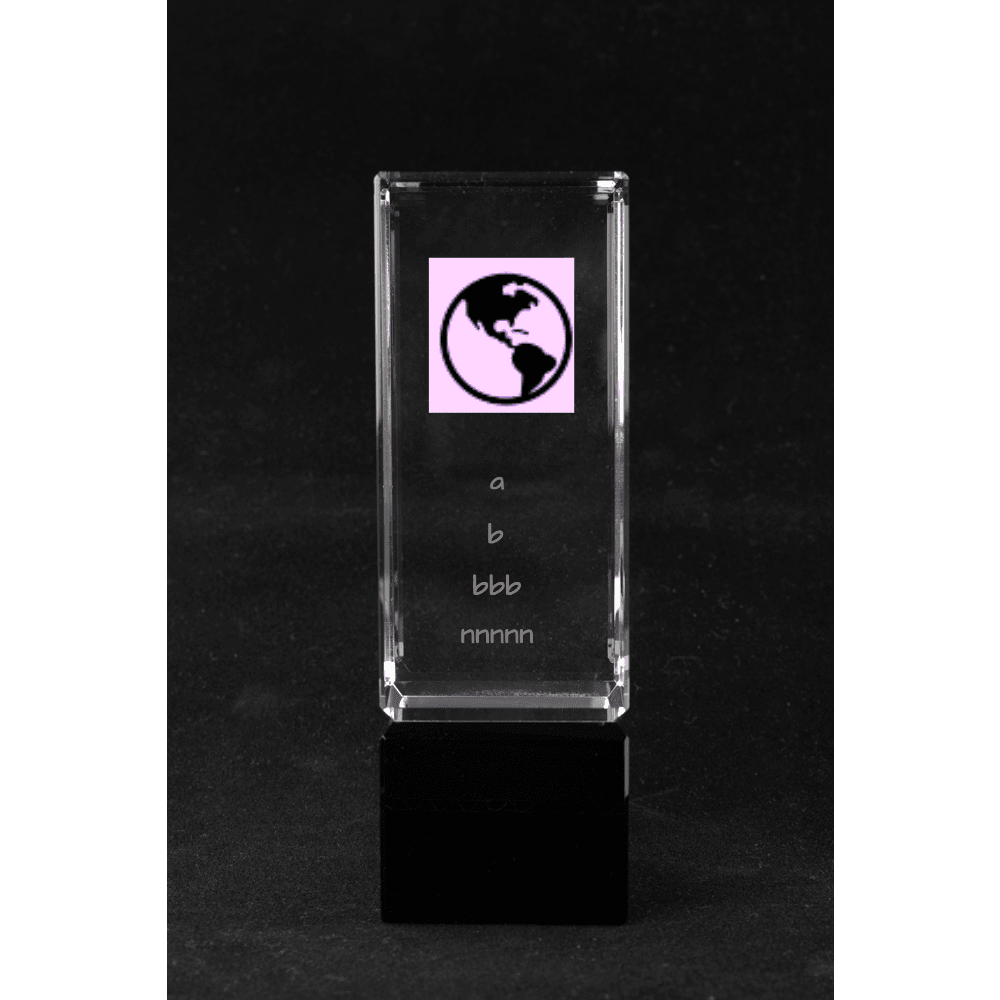Crystal Column on Black Crystal Base - Customer's Product with price 99.00 ID 7F56vMFuy5mvVJdXNNyXtFvd