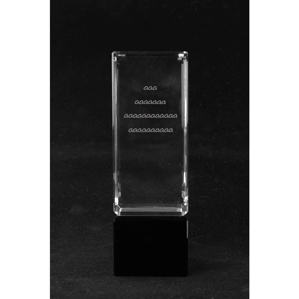 Crystal Column on Black Crystal Base - Customer's Product with price 99.00 ID 0BmZzWeEJAb-cuEwmGwZBMn4