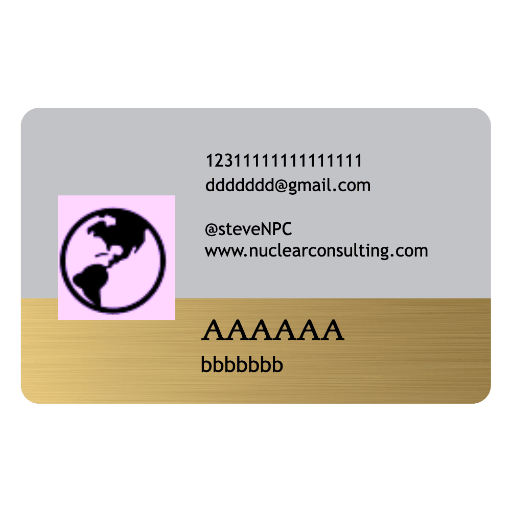 Metal Business Cards - Gold - Customer's Product with price 4.95 ID -5-im9tyDH0n9U6NvQH1SCKI