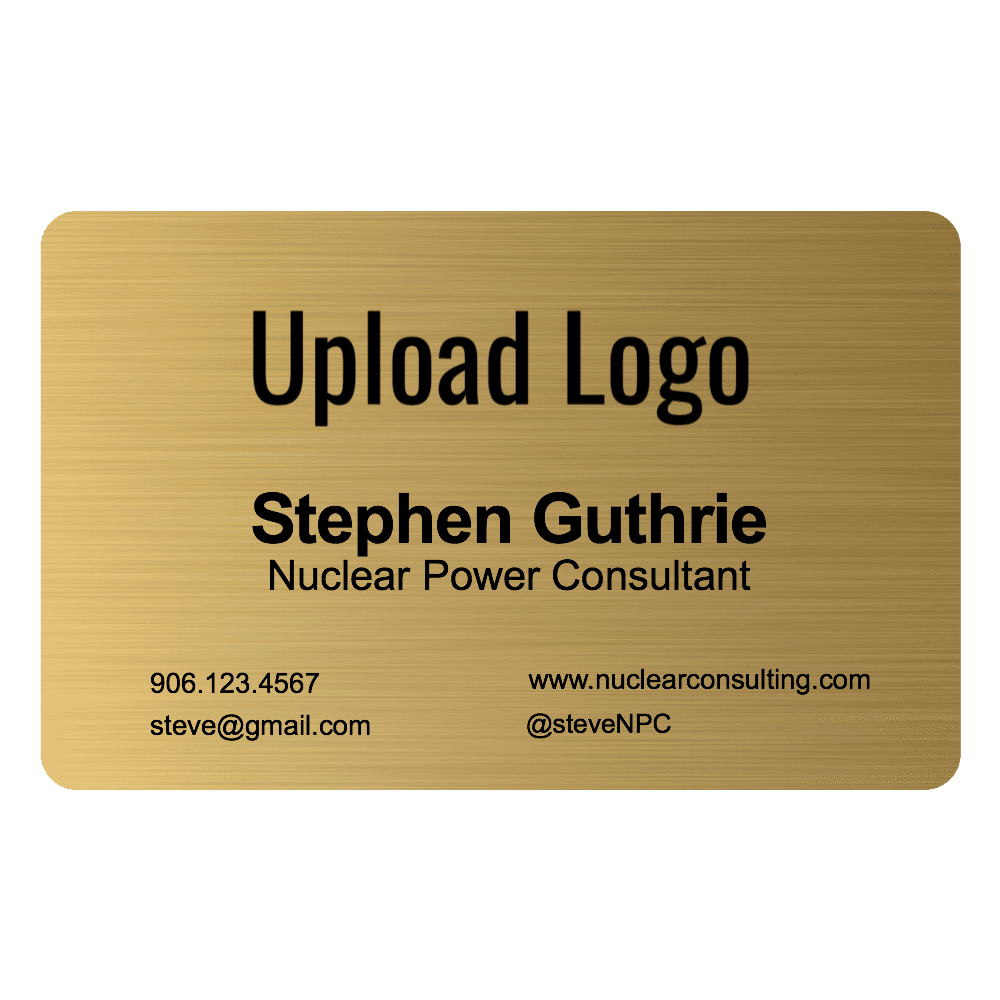 Metal Business Cards - Gold - Customer's Product with price 4.95 ID Buk5JlW8OVgfAdlQ-4P3Ynnd