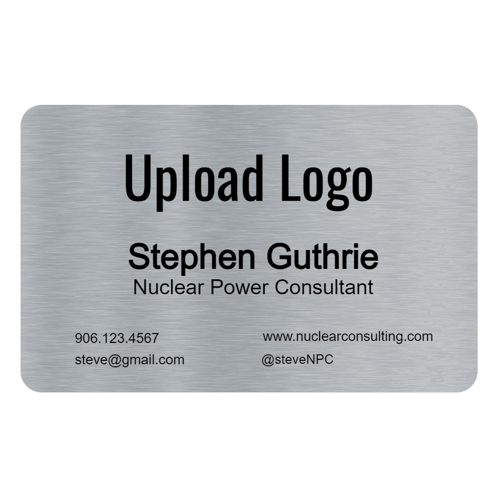 Metal Business Cards - Silver - Customer's Product with price 4.95 ID OlZuWsiBUO5UIA8MSPmw5zL3