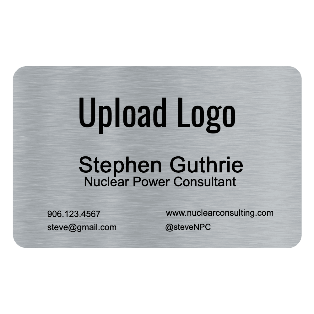 Metal Business Cards - Silver - Customer's Product with price 4.95 ID 8P1-JSroH-auO32XVKqa3J8c