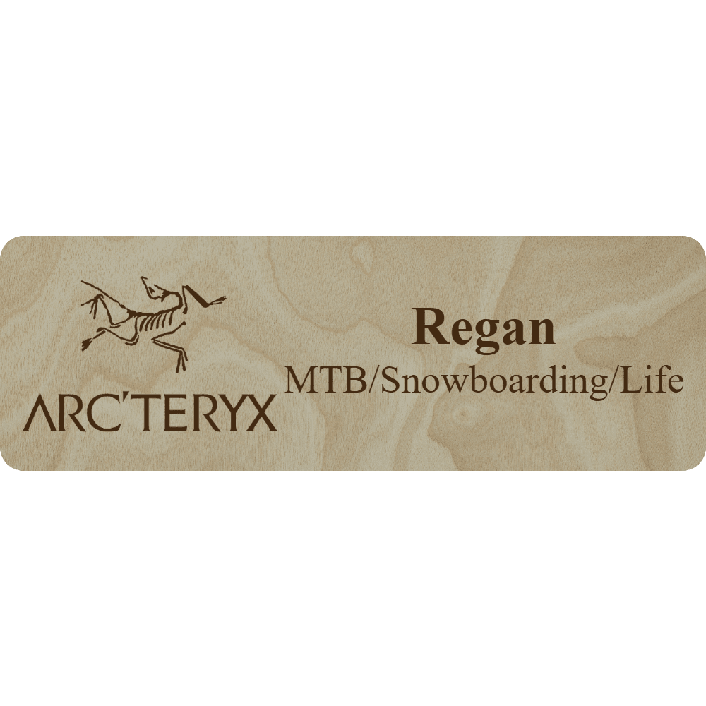 Arc'teryx Name Tag - 2 Lines - Customer's Product with price 6.25 ID XDRGESVc2mKBgkfZW9dOLiOn