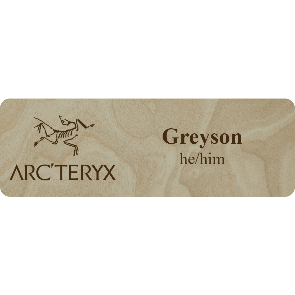 Arc'teryx Name Tag - 2 Lines - Customer's Product with price 6.25 ID j169so5r36qmOy0INKmNcJvQ