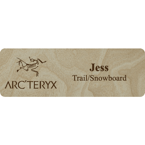 Arc'teryx Name Tag - 2 Lines - Customer's Product with price 6.25 ID j1-GHnmlafWhVqebZhtoeQaX