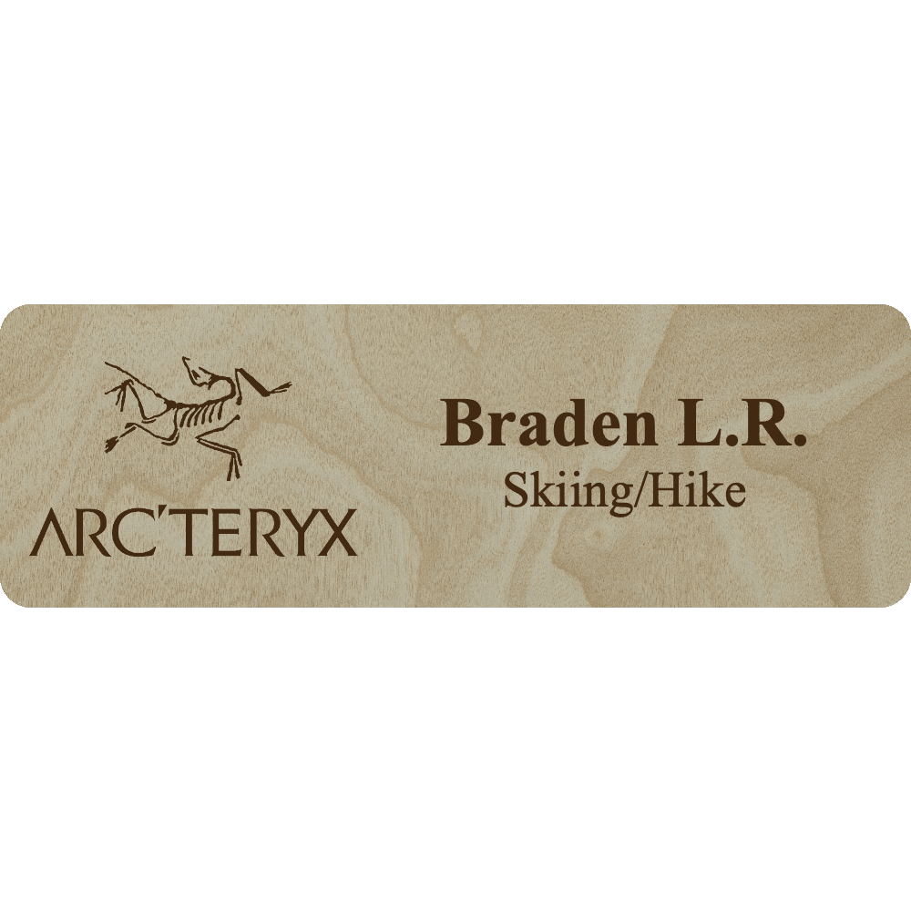 Arc'teryx Name Tag - 2 Lines - Customer's Product with price 6.25 ID fM4RGKFo8jH9-1lS4QDd2J1m